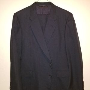Hickey Freeman Two-Piece Suit Pinstripe Boardroom